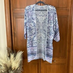 Dylan Ryan Paisley Open Front Kimono